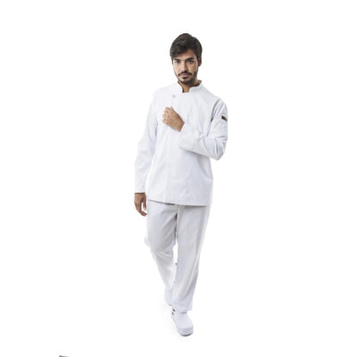 Texitl-r - Men's Microfiber Kitchen Jacket Primesoft Mousse white
